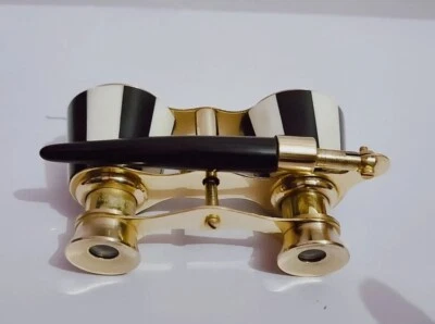  Brass Opera Glasses Mother of Pearl With Handle Brass Fittings Gifted Item - Image 1 of 4