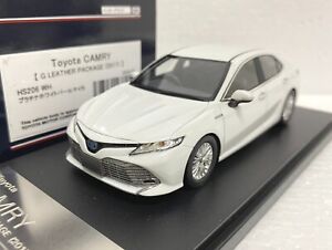 po 1:43 HI STORY HS206WH TOYOTA CAMRY G LEATHER PACKAGE 2017 JDM scale model car
