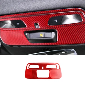 Cubierta del panel de luz frontal de fibra de carbono roja para Chevrolet Camaro 2016-2019 - Imagen 1 de 6
