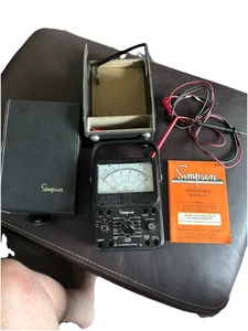 Clean Simpson 260 Series 7/7M Multimeter, AC/DC Volt, Ohm, Case, Manual Tested - Picture 1 of 7