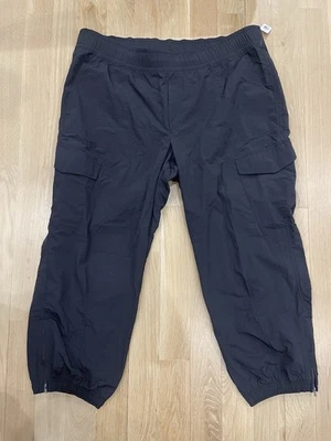 Pantalones de chándal cargo Old Navy 813466-01 XXL negros cintura alta tobillo cremallera nuevos con etiquetas Foto 1 de 4