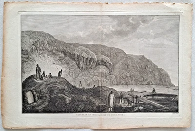 Eingeborene Oonalashka Kupferstich aus James Cook Voyages 1774 Onalaska - Bild 1 von 4