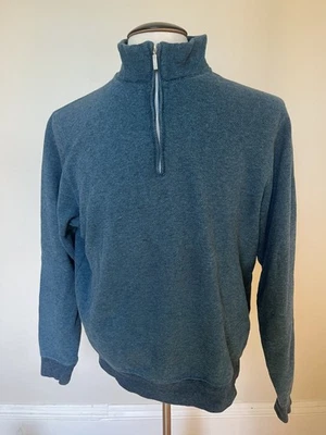 Suéter Carnoustie Para Hombres Medio Verde Cuarto Cremallera Golf Algodón Clásico Foto 1 de 4