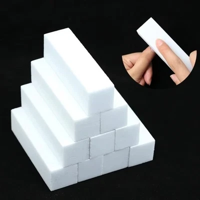 White Buffer Block Acrylic Nail Art Buffing Sanding Block File UK - Image 1 of 4