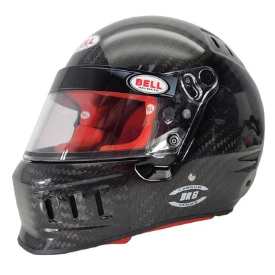 Bell BR8 Carbon Fiber Racing Helmet SA2020 7 3/8(59+) Red Interior Forced Air - Image 1 of 4