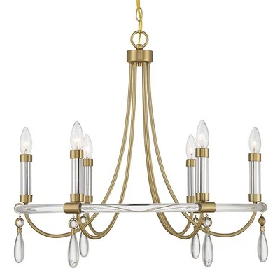 Savoy House 1-7716-6 Mayfair 6 luces 26" W estilo vela cónica - latón cálido / Foto 1 de 4