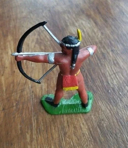Germany Vintage 60s Wild West Plastic Indians 3 Inch Figures - Picture 1 of 24