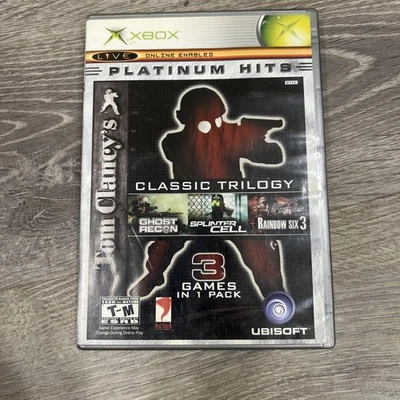 Tom Clancy's Classic Trilogy ONLY 2/3 games missing Rainbow Six 3 Microsoft Xbox - Image 1 of 4