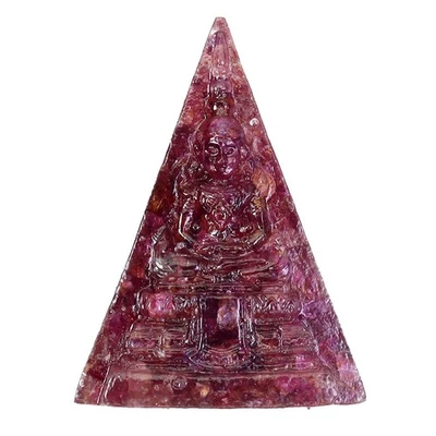 Handmade Gautama Buddha Thai Figure Statue Natural Red Ruby 29.50ct 30x22mm - Image 1 of 4