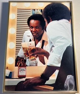 Vintage Lou Rawls Budweiser Advertisement Framed Poster Print - Lou Rawls Estate - Picture 1 of 20
