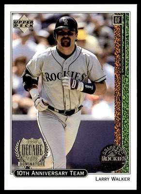 1999 Upper Deck 10th Anniversary Team Larry Walker Colorado Rockies #X29 - Image 1 of 2