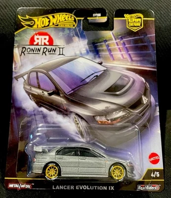 Hot Wheels Premium Ronin Run Lancer Evolution IX CUSTOM Wheel & Tire Real Riders - Image 1 of 4