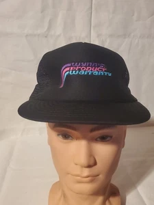 Sombrero de camionero vintage con garantía de producto Wynn's. Snapback de malla negra bordado... - Imagen 1 de 4