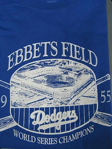 Camiseta Ebbets Field Brooklyn Dodgers Serie Mundial Real/Blanca - Imagen 1 de 1