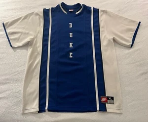 Vintage Nike Duke Blue Devils NCAA College Basketball Warm Up Jersey Size XL - Picture 1 of 5