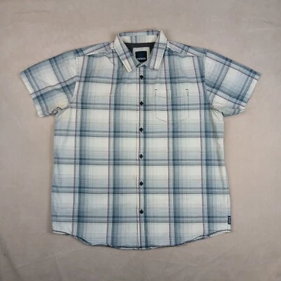 Prana XL Mens Shirt Button Up 25x28 Short Sleeve Casual Has Defect - Image 1 of 4