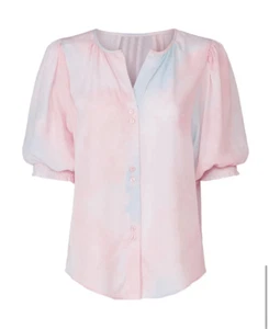 Bobeau Tie Dye Blouse Womens XS Cottagecore Coquette Fairycore Lover Swiftie - Picture 1 of 11