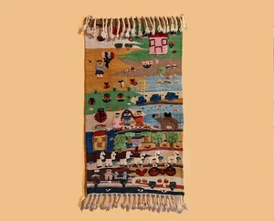 Handgewebter natürlicher Farbstoff Volkskunst Kilim aus der Türkei - Bild 1 von 9