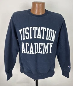 CHAMPION Reverse Weave Sweatshirt S Navy Blau Crewneck Visitation Academy Retro - Bild 1 von 13