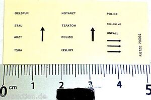 Arzt Polizei Aufkleber Notarzt Unfall Nassschieber Decal H0 1:87 Rietze LD2å