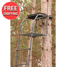 18' Tall Climb Tree Stand Ladder Deer Outdoor Hunting with Archer Seat Treestand
