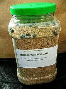 Räucherspäne / Räuchermehl BUCHE-Wacholder, 750g, 1,0 mm - 2,5 mm - Bild 1 von 4