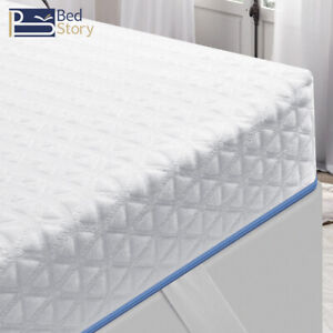 BedStory 10cm Matratze Topper 160x200 Memory Foam Gel Auflage H2&H3 Visco Bezug