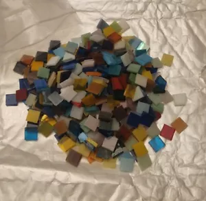 10x10mm 250g Buntglas Mosaikfliesen / Mosaike Kunst DIY Material sortiert. - Bild 1 von 8