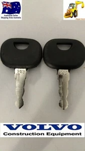 2 x Volvo Heavy Equipment Wheel Loader John Deere Plant 202 Keys FREE POSTAGE - Picture 1 of 4