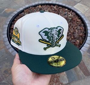 Exclusive New Era Oakland Athletics Fitted Hat MLB Club Size 7 3/8 Stomper 2tone