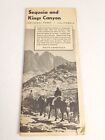 1954 SEQUOIA AND KINGS CANYON NATIONAL PARK FOLD BROCHURE PAMPHLET INFO + MAP 