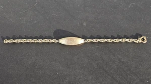 Vintage Speidel ANGIE Etched Name Plate Identity Bracelet Gold Tone Estate - Picture 1 of 7