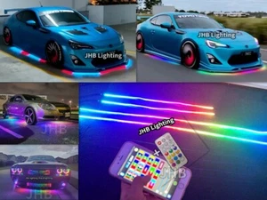  APP Remote CHASING Flowing LED Strips Lights 2x4FT + 2x6.5FT Underglow KIT - Picture 1 of 23