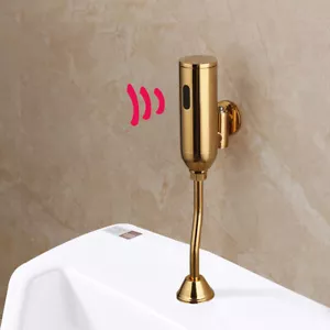 Toilette Gold berührungslos männlich Urinal Spülsensor Facette WC Wandhähne - Bild 1 von 8