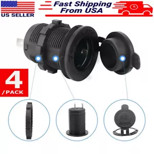 4pcs 12V Cigarette Lighter Socket Power Outlet Receptacle Plug or Car Marine ATV - Picture 1 of 22