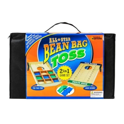 2 in 1 All Star Bean Bag Toss - Tic Tac Toe and Cornhole Games for BBQs, Picnics - Image 1 of 4