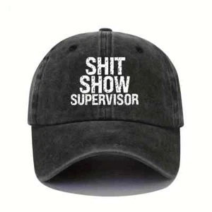 #doge #elonmusk BIG LETTER VINTAGE SH!T SHOW SUPERVISOR OG Hat - Picture 1 of 8