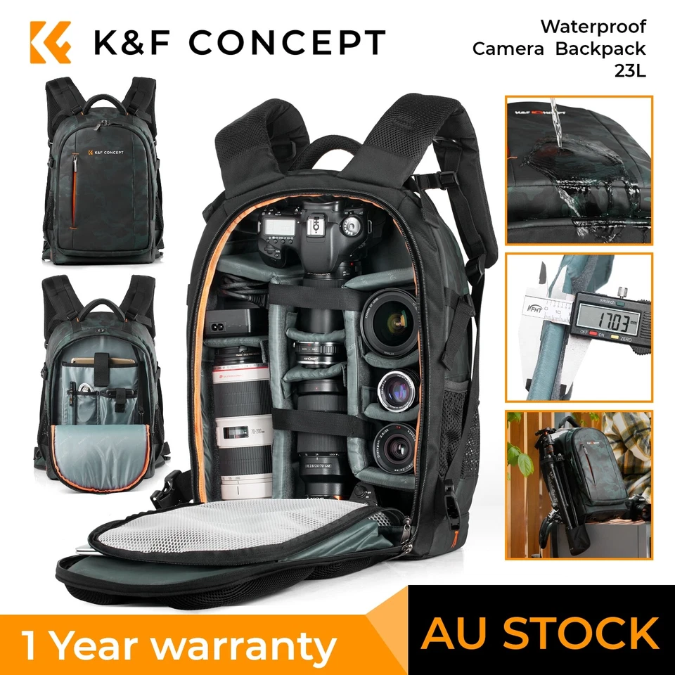 K&F Concept Multifunctional Large 25L SLR Camera Backpack for Travel Photography - image 1 of 4