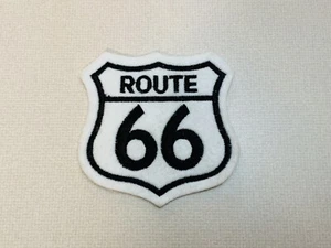 Toppa segnaletica stradale Route 66 ferro su feltro non cucita 3” nero bianco - Foto 1 di 12