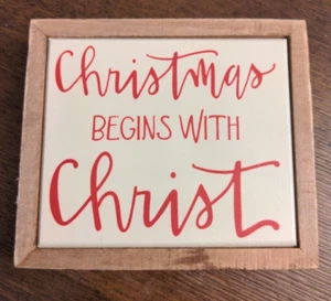Box Sign Mini - Christmas Begins With Christ Primitives by Kathy Item # 109408 - Picture 1 of 4