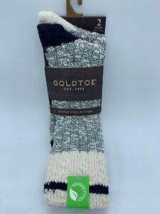 NEW 2 PAIRS MENS GOLD TOE LODGE COLLECTION SOCKS  SHOE SIZE 6.5-12