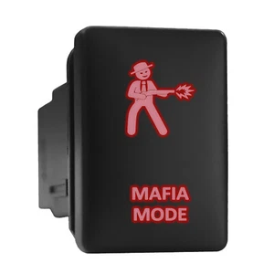 MAFIA MODE - Red Backlit Short Push In Switch  1.28"x 0.87" (Fit: Toyota) - Picture 1 of 6