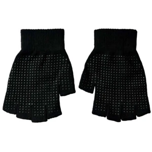 Guantes de agarre sin dedos negros elásticos RJM - Imagen 1 de 1