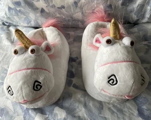 Despicable Me Minion Mayhem White & Pink House Slippers - Size 10 - Picture 1 of 6