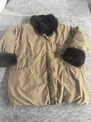 Chaqueta para mujer J. Percy For Marvin Richards 2XL Parka ribete de piel abrigo verde N317 Foto 1 de 4