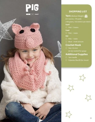 Leisure Arts Animal Hats and Scarves Crochet Book - Image 1 of 4