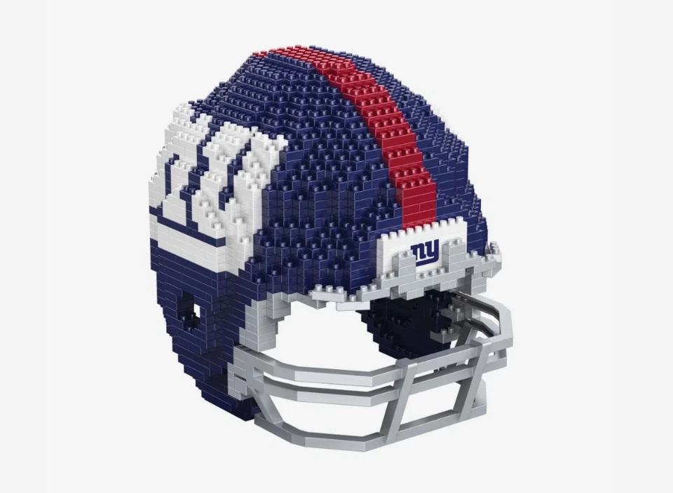 Capacete quebra-cabeça 3D FOCO BRXLZ NFL licenciado New York Giants, 1 peça máscara facial - Imagem 1 de 1