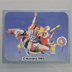 Vintage Konami Hyper Sports Famicom Menko Card 1985 Japanese Video Game Athlete