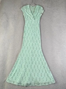 La Scala Dress Womens Small Green Prom Formal Lace Sequin Babydoll Fairy Mermaid - Picture 1 of 15