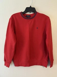 Polo Ralph Lauren Crewneck Sweater Boys Size L 14-16 Red - Picture 1 of 4